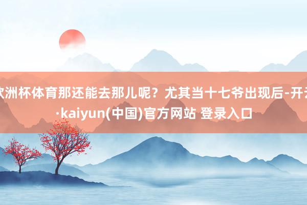 欧洲杯体育那还能去那儿呢？尤其当十七爷出现后-开云·kaiyun(中国)官方网站 登录入口