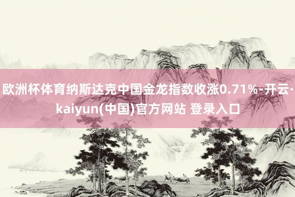 欧洲杯体育纳斯达克中国金龙指数收涨0.71%-开云·kaiyun(中国)官方网站 登录入口