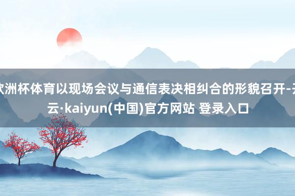 欧洲杯体育以现场会议与通信表决相纠合的形貌召开-开云·kaiyun(中国)官方网站 登录入口