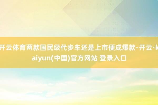 开云体育两款国民级代步车还是上市便成爆款-开云·kaiyun(中国)官方网站 登录入口