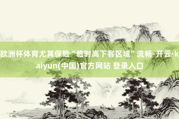 欧洲杯体育尤其保险“临时高下客区域”流畅-开云·kaiyun(中国)官方网站 登录入口