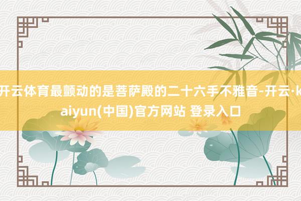 开云体育最颤动的是菩萨殿的二十六手不雅音-开云·kaiyun(中国)官方网站 登录入口