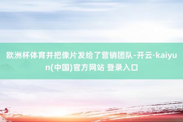 欧洲杯体育并把像片发给了营销团队-开云·kaiyun(中国)官方网站 登录入口