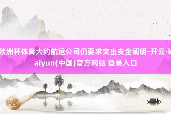 欧洲杯体育大约航运公司仍要求突出安全阐明-开云·kaiyun(中国)官方网站 登录入口