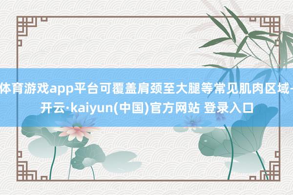 体育游戏app平台可覆盖肩颈至大腿等常见肌肉区域-开云·kaiyun(中国)官方网站 登录入口